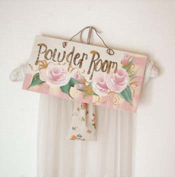 powder room sign