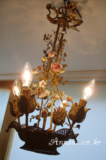 french porcelainbasket chandelier