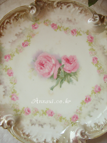 prussia pink rose plate