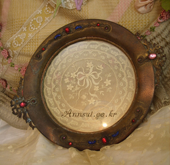 antique frenchJewelry ribbon tray