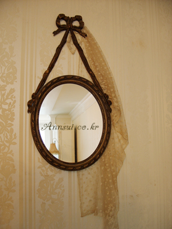 antique frenchribbon bow mirror