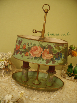 antique FRANCEhand painted lamp