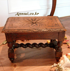 Hand Carved Footstool