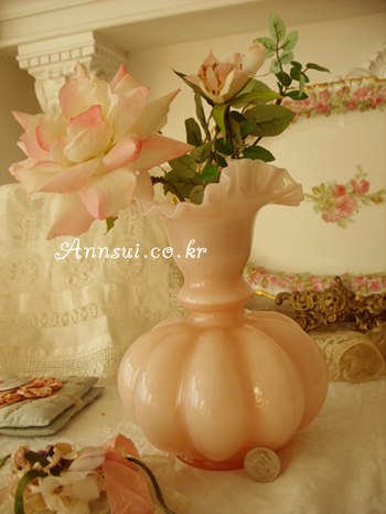 antique pink large vase